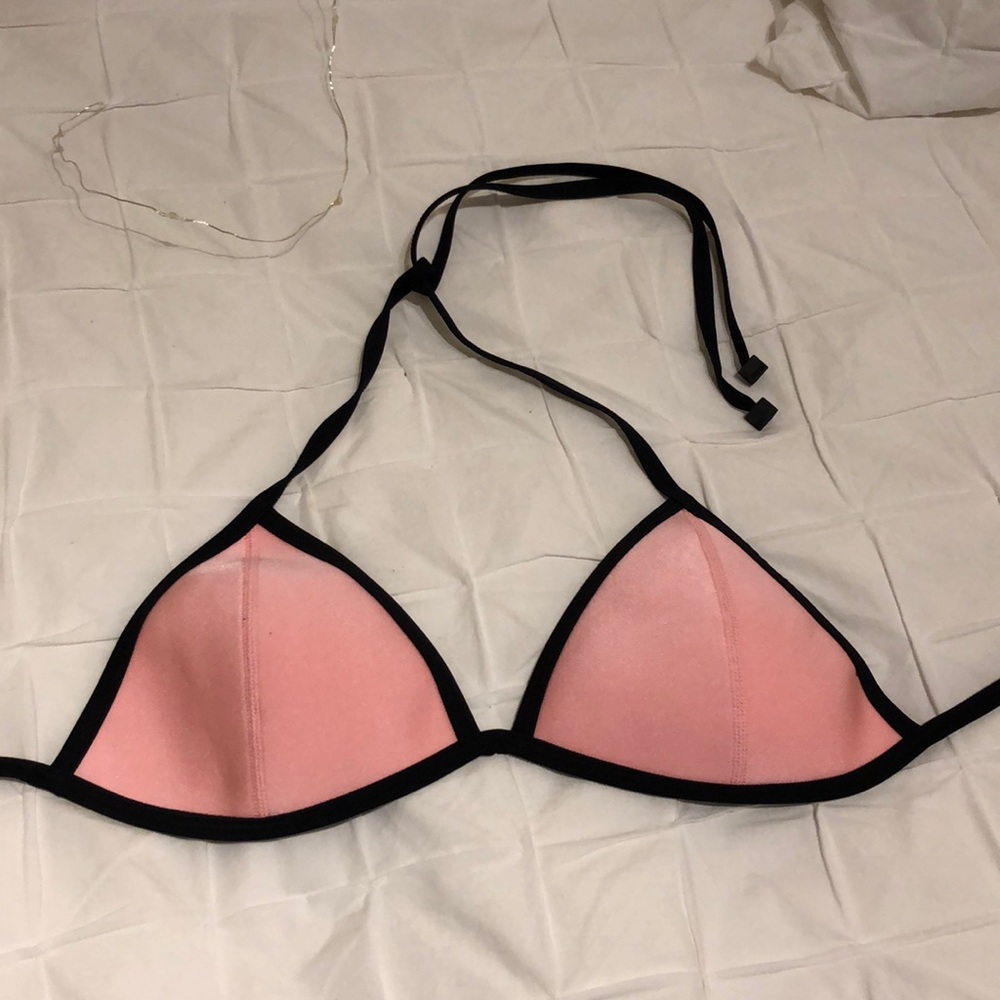 Pink triangl bikini top